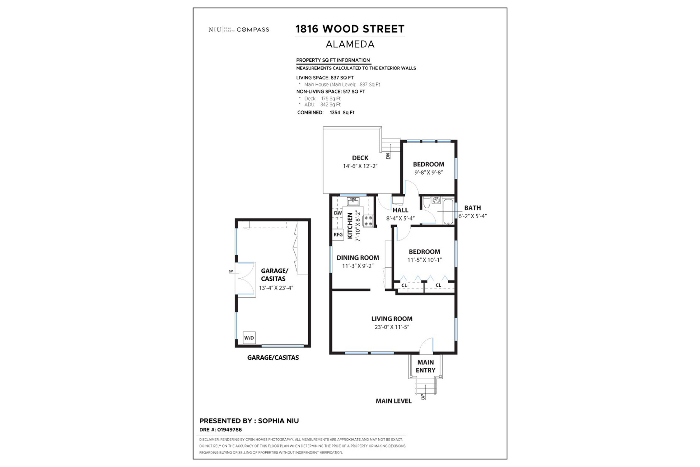 1816 Wood Str, Alameda, California 94501, 2 Bedrooms Bedrooms, ,2 BathroomsBathrooms,Single Family,Active Listings,Wood ,1359
