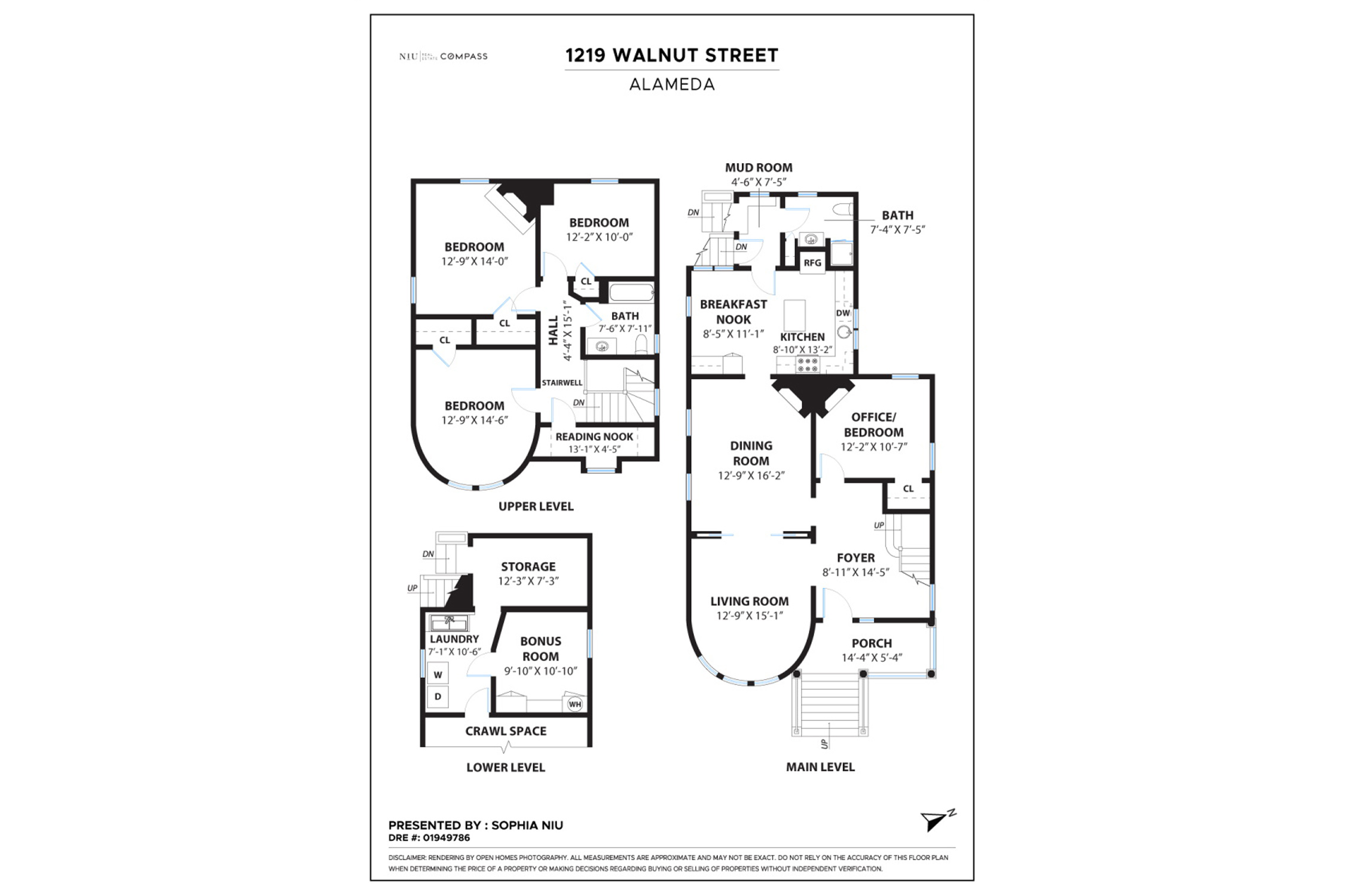 1219 Walnut St, Alameda, California 94501, 4 Bedrooms Bedrooms, ,2 BathroomsBathrooms,Single Family,Active Listings,Walnut,1380